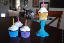 colorful cupcake pedestals
