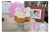 princess party cupcake toppers